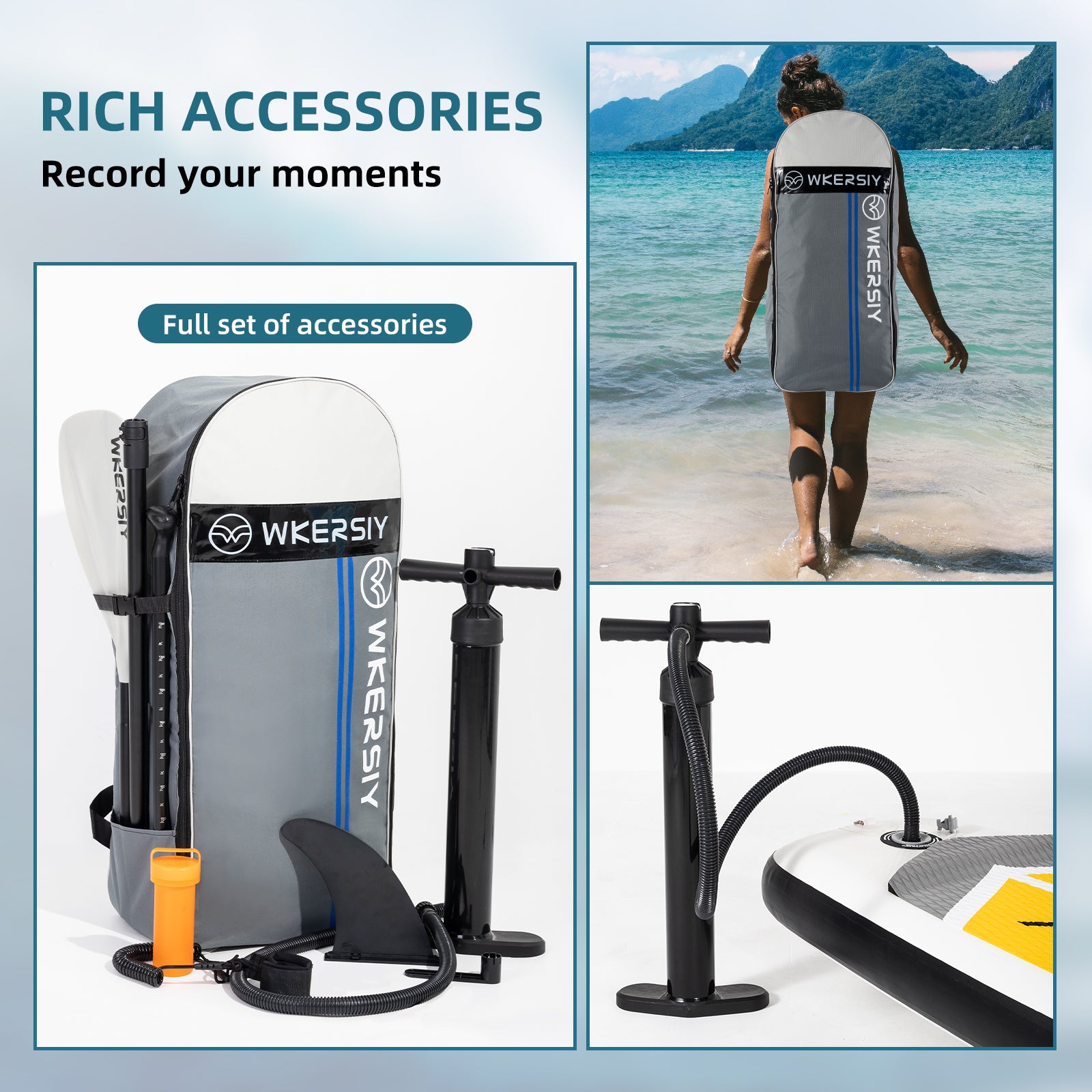 11ft6in Cyan SUP with Camera Mount | Extra-Length Comfort