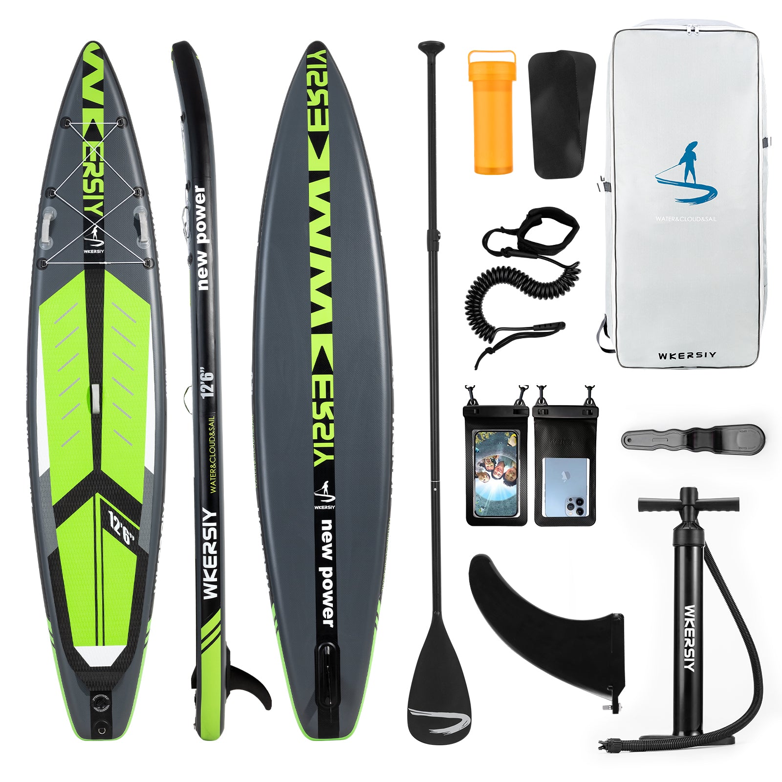 12ft6in Green Racing SUP | High-Speed Design, Pro