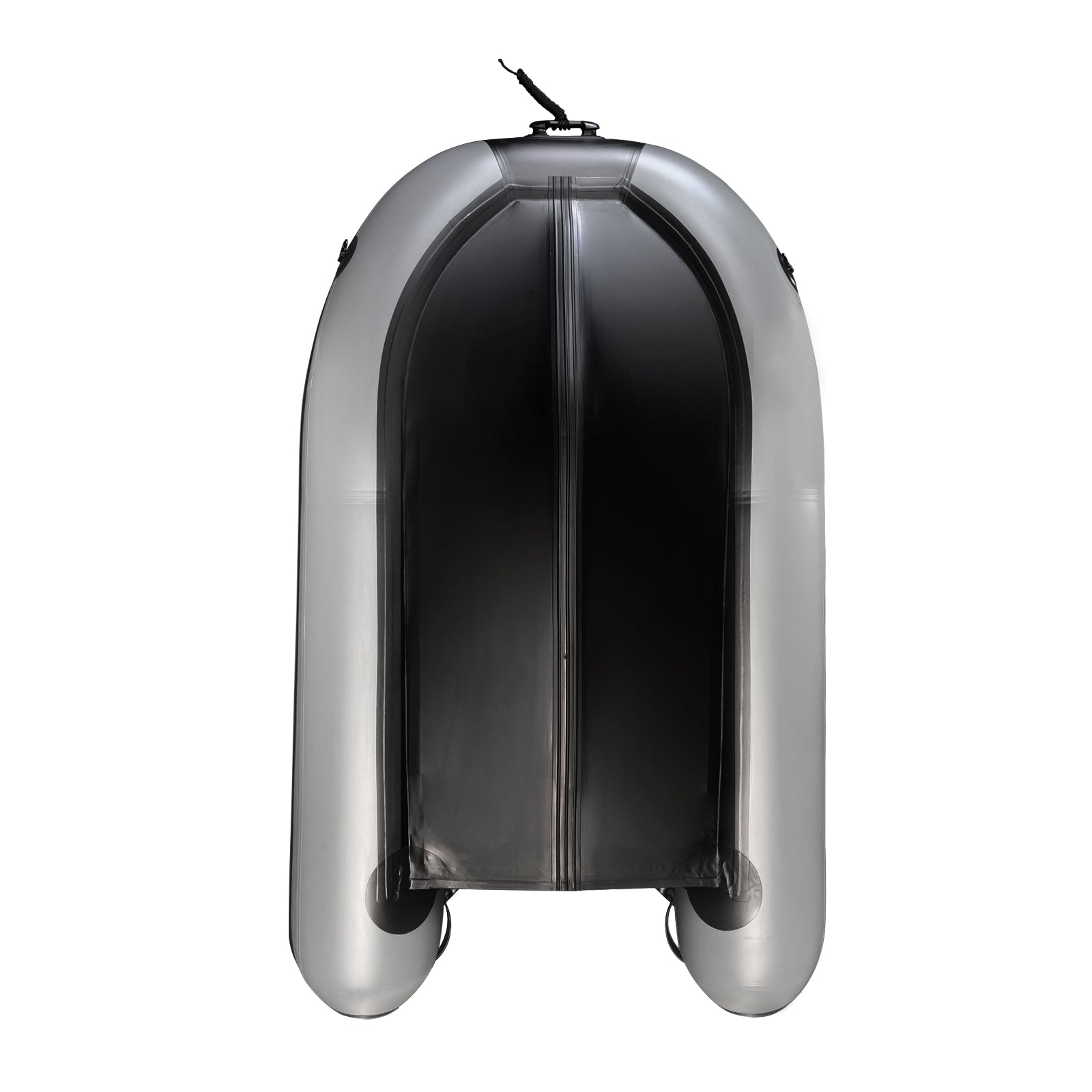 Wkersiy 270cm Inflatable Boat (Classic Grey) - 8'10" Heavy Duty PVC Fishing Dinghy with Aluminum Floor - 3 Person Capacity - CE Certified