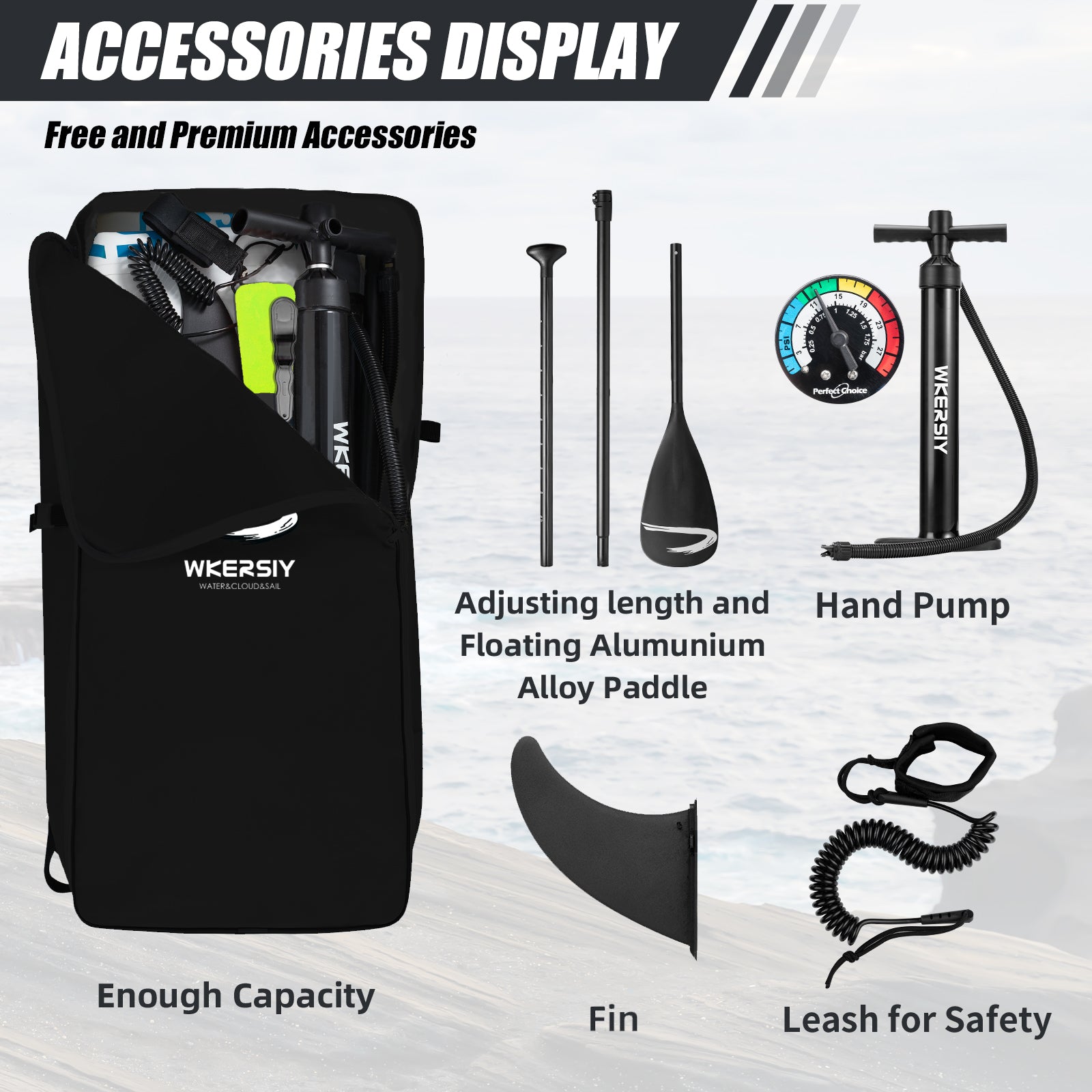 11ft Black Inflatable SUP Board | All-Water Performance Series