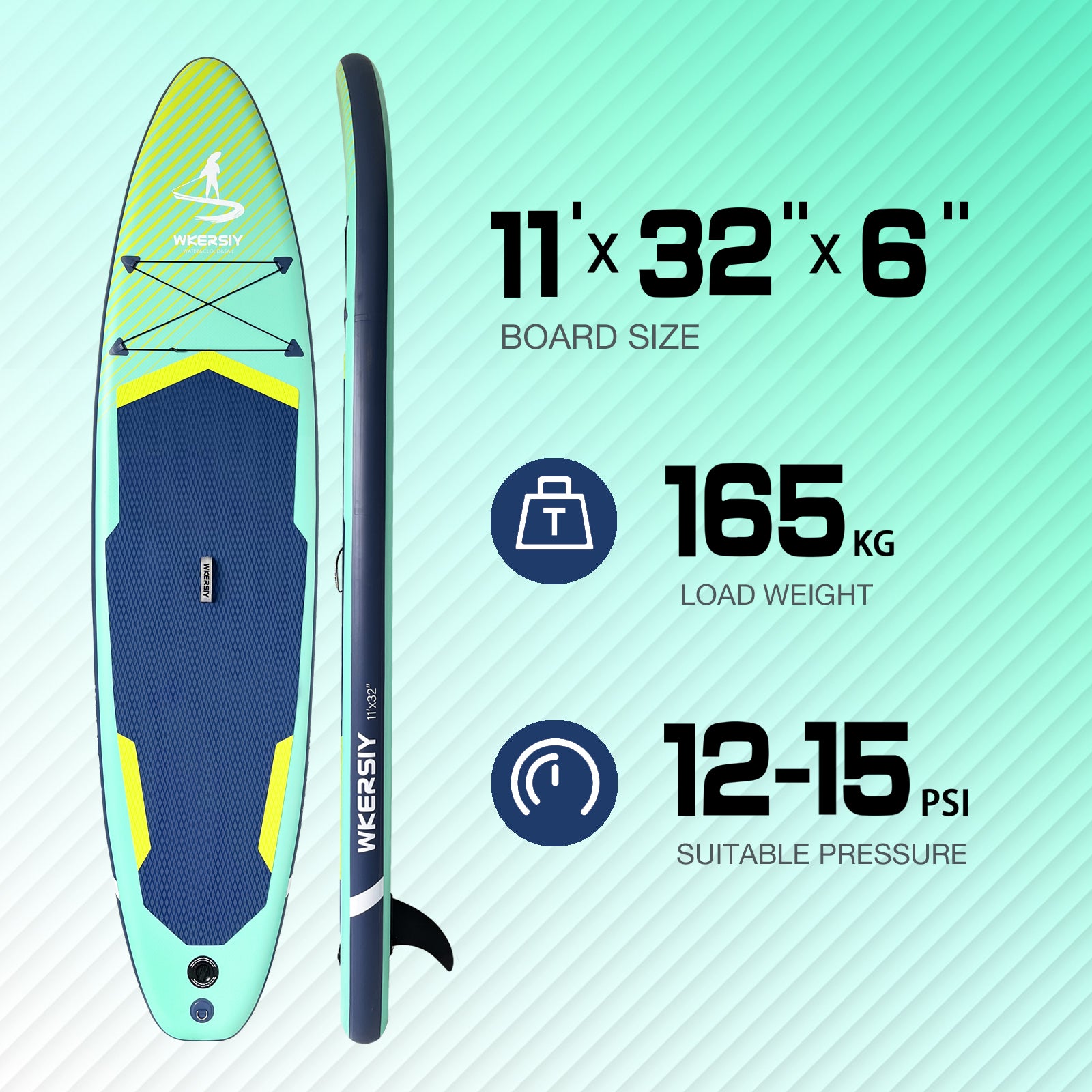 SUP 11フィート Funsor 11FT Inflatable Sup Stand up Paddle Board with