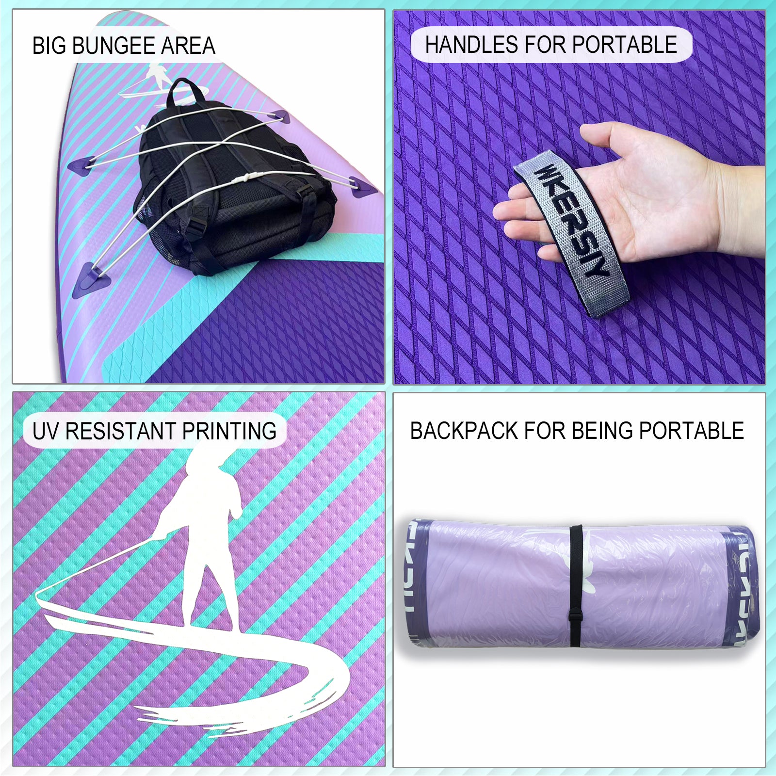 11ft Purple Inflatable SUP Board | All-Water Performance Series